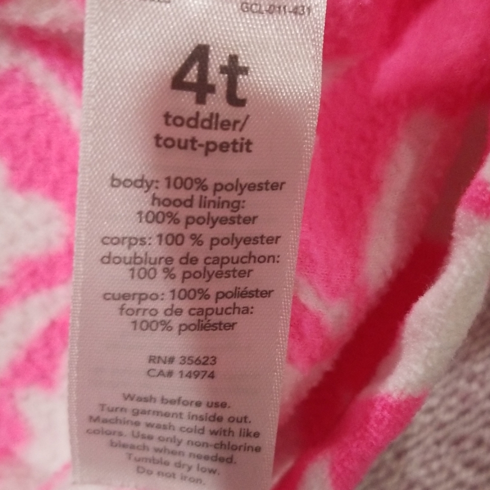 Toddler girl fleece hoodie - Picture 6 of 6